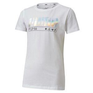 Puma - T-shirt Graphic Laser Foil In Weiß, Gr.116