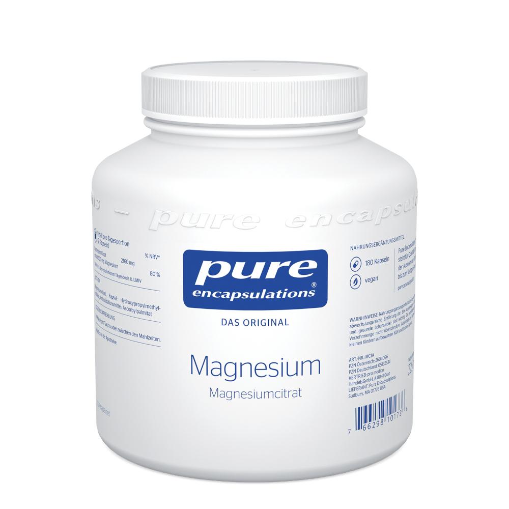 Pure Encap Magnesiumcitrat 180st Kapseln Pzn:5132634