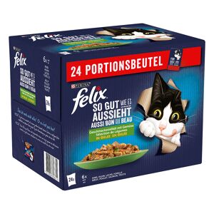 Purina Felix Katzenfutter Nass - Fisch & Fleisch Mit Gemüse In Gelee - 96 X 85g