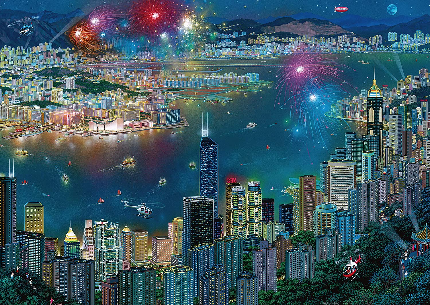 Puzzle Pq 1000 Fajerwerki Nad Hongkongiem G3