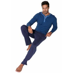 Pyjama Authentic Le Jogger Gr. 56/58, Blau (blau, Gestreift, Marine) Herren Homewear-sets Pyjamas