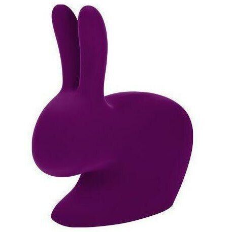 Qeeboo Rabbit Xs Buchstütze Samt-finish - Violet - 20x11x22,5 Cm