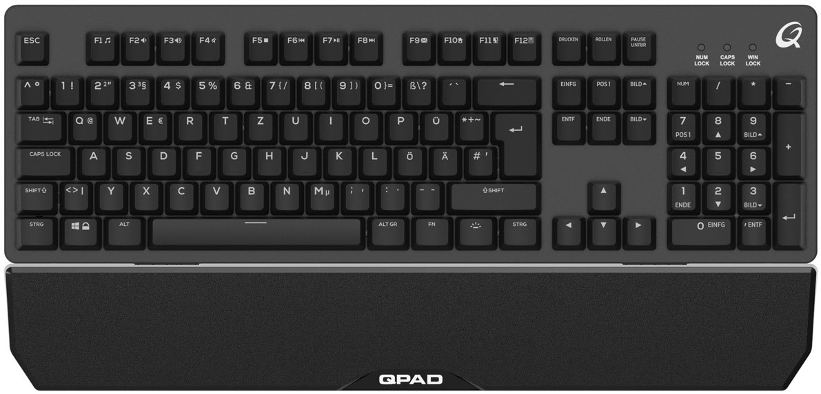 Qpad Pro Mk40 Gaming-tastatur Rgb-led Plug&play Usb Anti-ghosting Schwarz
