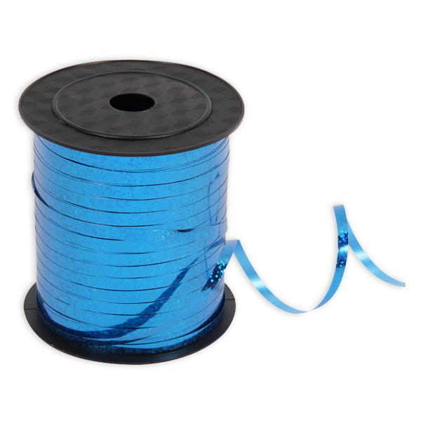 rainbow gmbh geschenkband in blau glitzernd aus kunststoff, 228 meter auf rolle