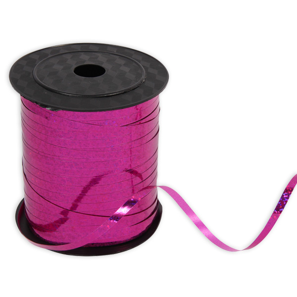 rainbow gmbh geschenkband in pink glitzernd aus kunststoff, 228 meter auf rolle