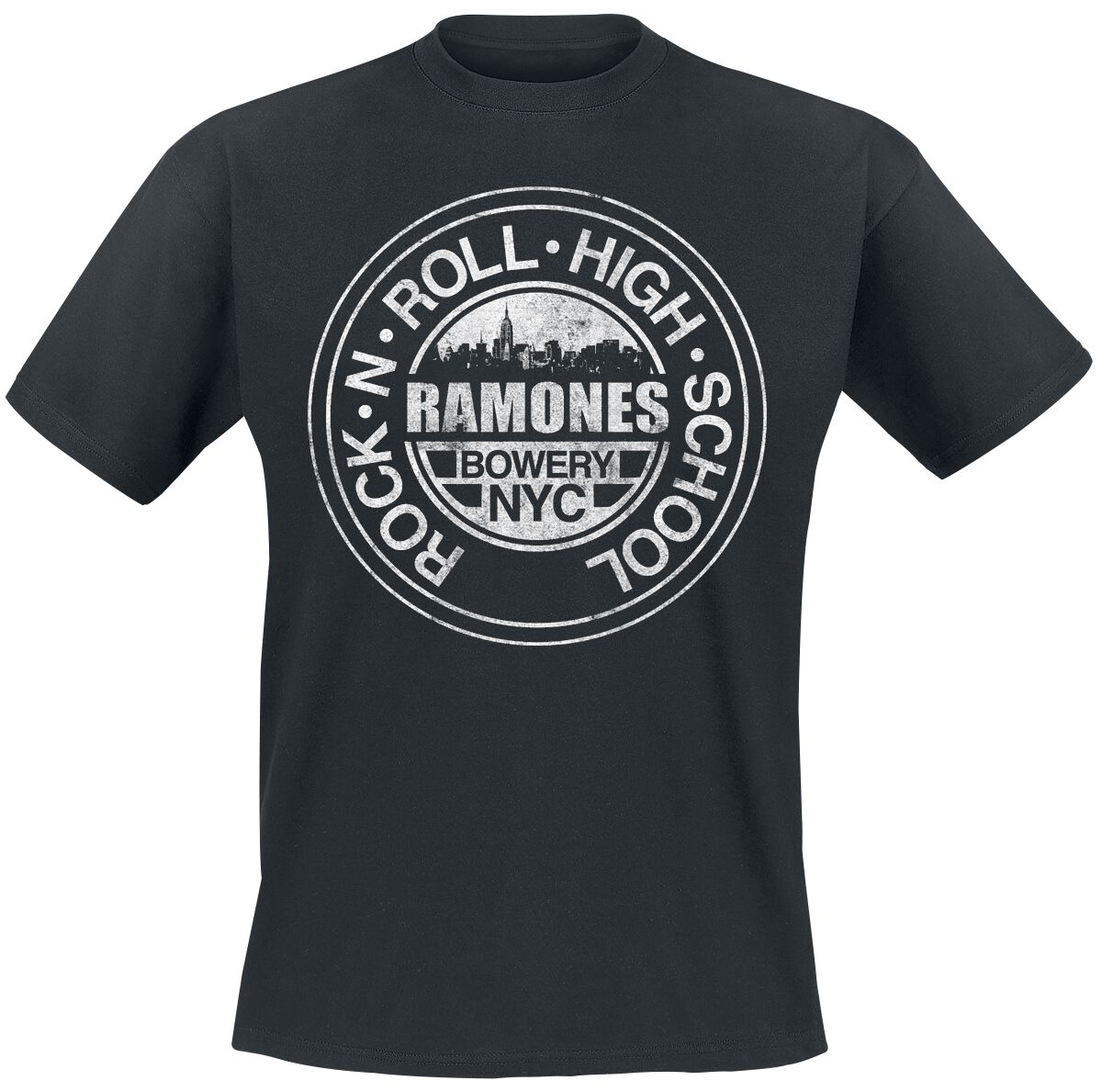 ramones t-shirt - bowery nyc - l bis 4xl - fÃ¼r mÃ¤nner - grÃ¶ÃŸe 3xl - - lizenziertes merchandise! schwarz
