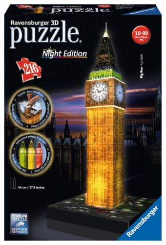 Ravensburger Puzzle 3d Die Big Ben Night Edition 216 Stücke 12588