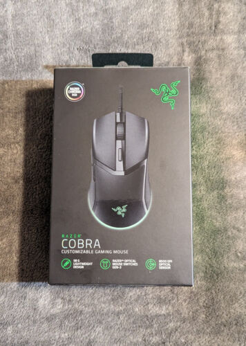 Razer Gaming-maus Cobra Wired, 8500 Dpi, Schwarz New