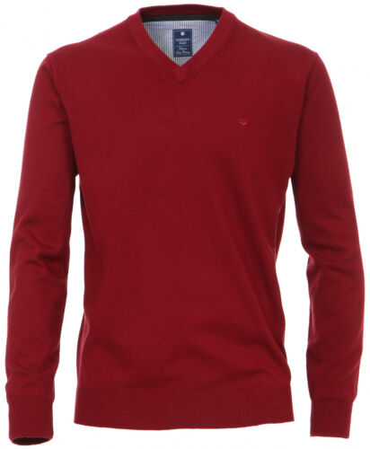 redmond regular fit pullover , einfarbig weinrot uomo