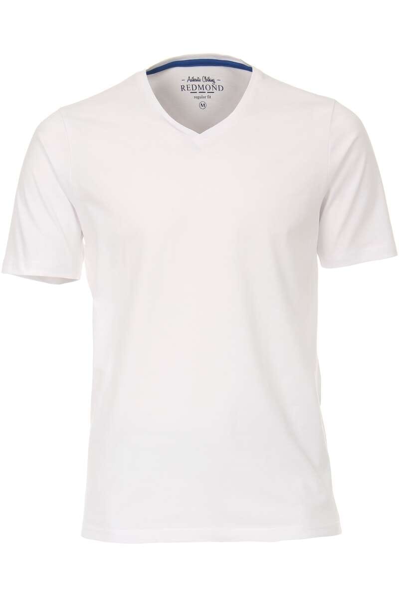 redmond regular fit t-shirt v-ausschnitt , einfarbig weiss uomo