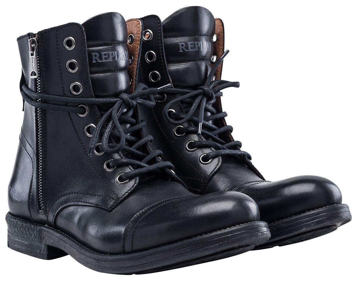 replay footwear - rockabilly boot - black boots - eu41 bis eu46 - fÃ¼r mÃ¤nner - grÃ¶ÃŸe eu43 - schwarz