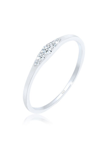 Ring Verlobungsring Silber 925 Diamant Silberring Echtschmuck Elegant Elli