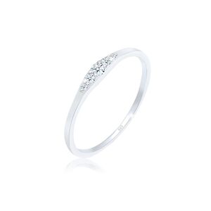 Ring Verlobungsring Silber 925 Diamant Silberring Echtschmuck Elegant Elli