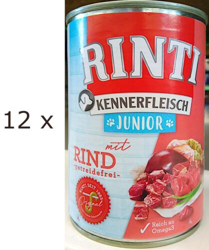 Rinti Dose Kennerfleisch Junior Rind 24 X 400g (6,66€/kg)