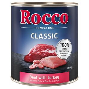 Rocco Classic 24 X 800g - Rocco Nassfutter Im Sparpaket - Rind Mit Pute
