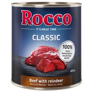 Rocco Classic 24 X 800g - Rocco Nassfutter Im Sparpaket - Rind Mit Rentier