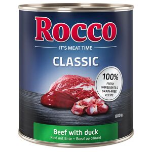 Rocco Classic 24 X 800g - Rocco Nassfutter Im Sparpaket - Rind Mit Ente