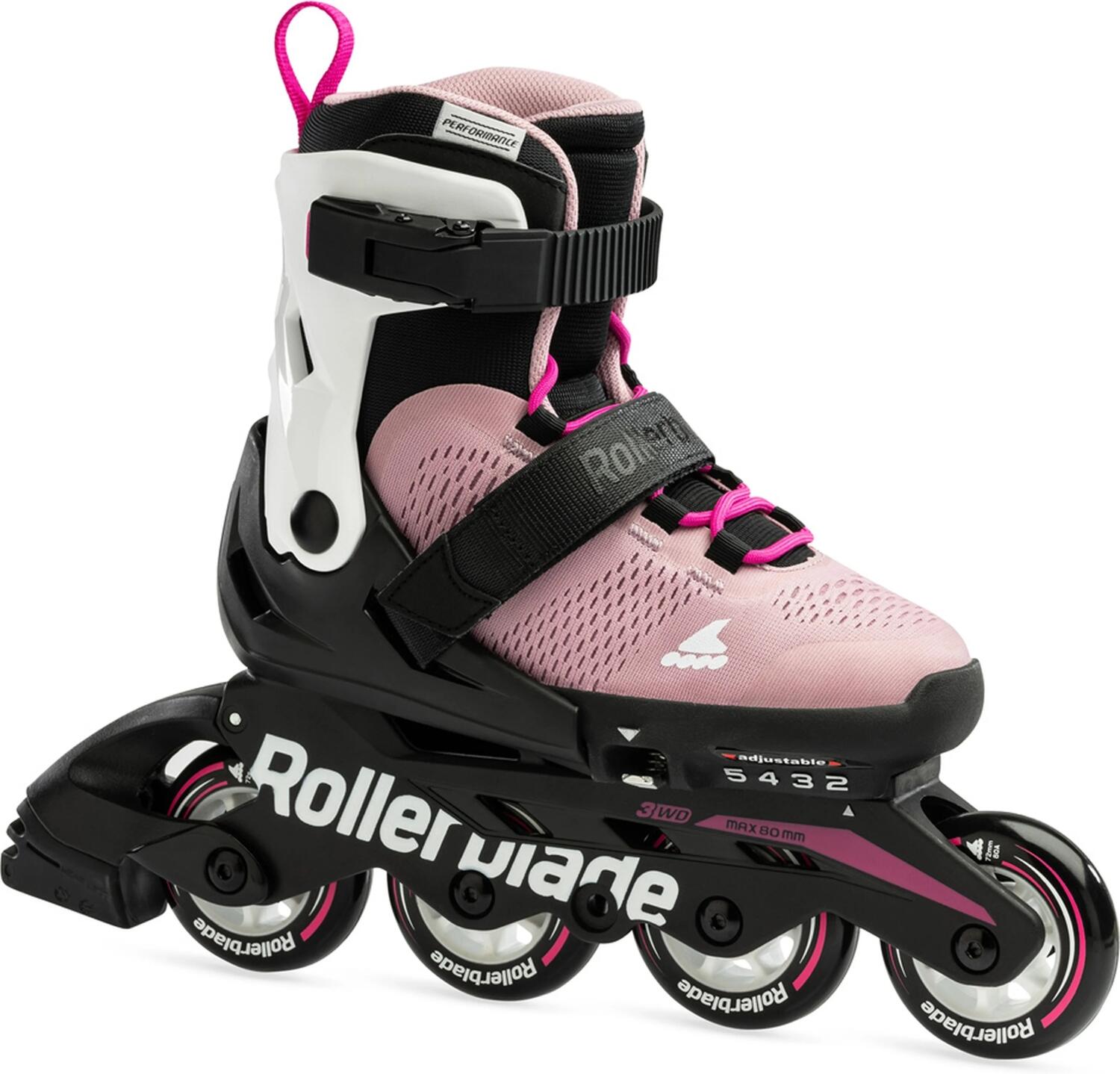 rollerblade microblade inlineskate g (33.0-36.5, t93 rosa/bianco) donna