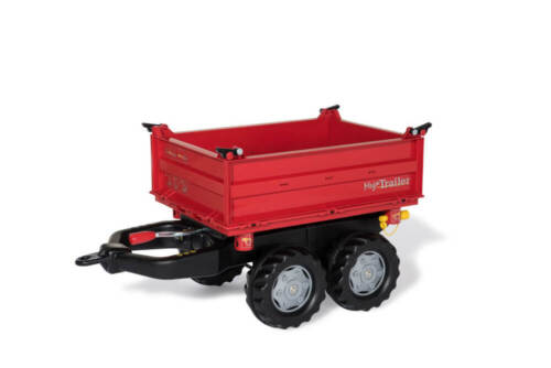 Rolly Toys Rot Mega Anhänger Doppel Achse 3 Weg Rand Groß Für Rolly Traktoren