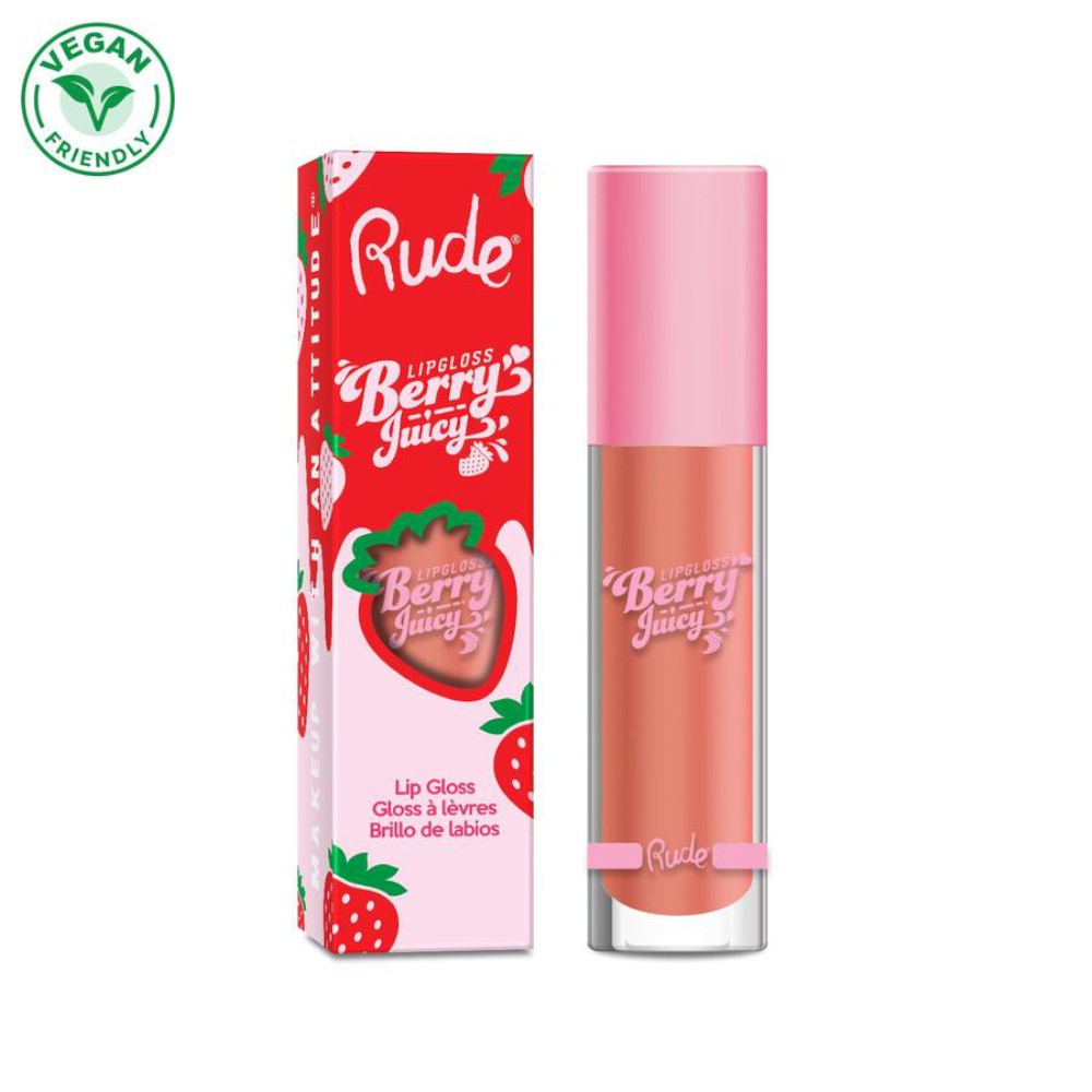rude cosmetics lipgloss berry juicy lip gloss nudist