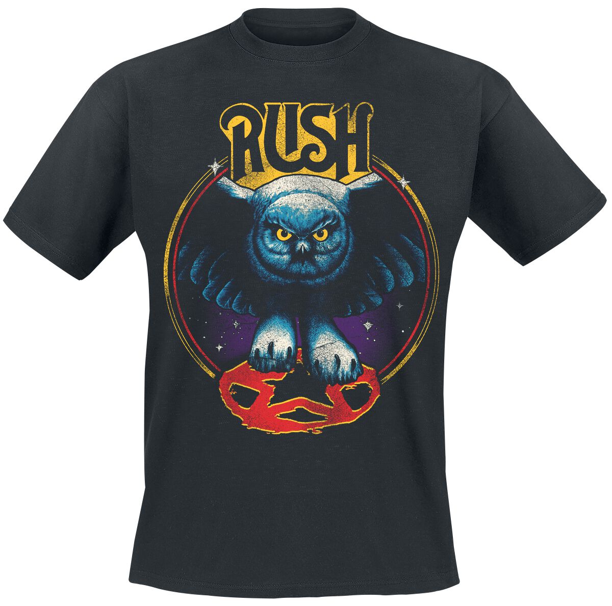 rush t-shirt - owl star - m bis xxl - fÃ¼r mÃ¤nner - grÃ¶ÃŸe m - - lizenziertes merchandise! schwarz