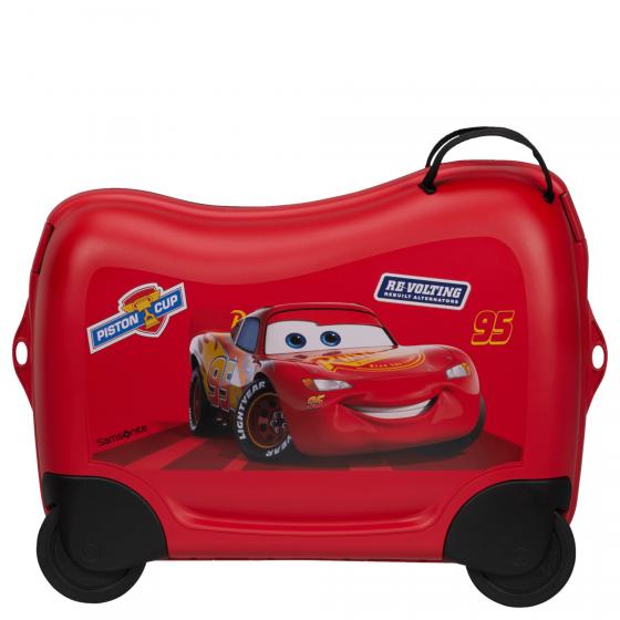 samsonite dream2go disney ride-on suitcase, trolley mit 4 rollen cars red
