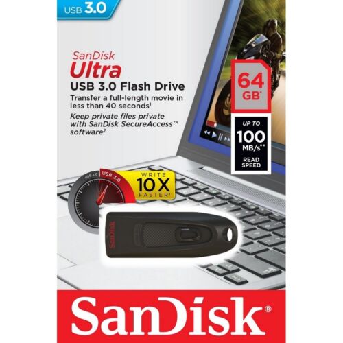 Sandisk - Ultra Usb 3.0 Flash-laufwerk - 64 Gb, 100 Mb/s