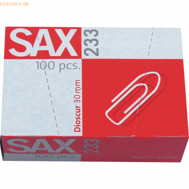 sax briefklammern 30mm verzinkt ve=100 stÃ¼ck