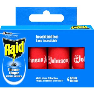 Sc Johnson Gmbh Raid® Fliegen-fänger Classic, Insektizidfreie Klebefalle Für Fliegen, 1 Packung = 4 Stück