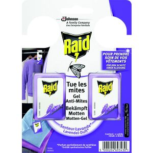 Sc Johnson Gmbh Raid® Motten-gel Lavendel, Schützt Kleidung Effektiv Vor Motten, 1 Packung = 2 Stück