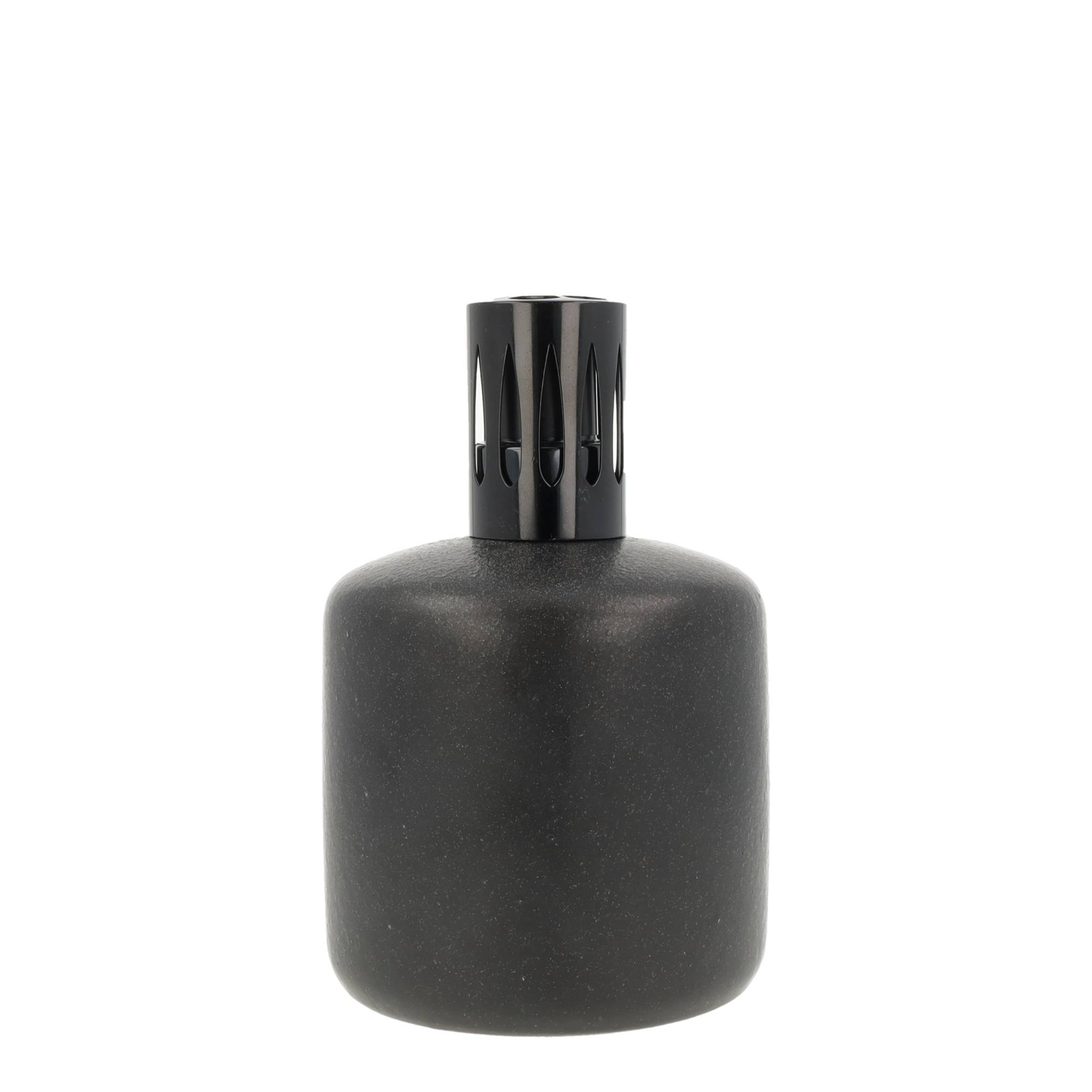 scentchips® duftlampe aus keramik, rau, schwarz