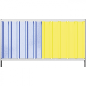 Schake Mobilzaun / Absperrgitter / Sichtschutzwand „trapez“, 2,2 X 1,20 M