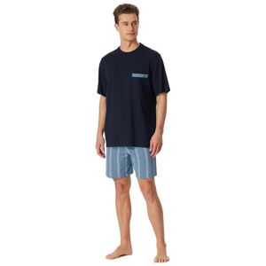 Schiesser Schlafanzug Kurz Organic Cotton Karos Admiral - Comfort Nightwear 50 Male