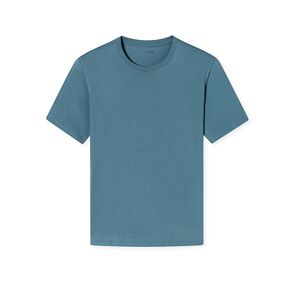 Schiesser Shirt Kurzarm Rundhals Blaugrau - Mix & Relax Cotton 48 Male