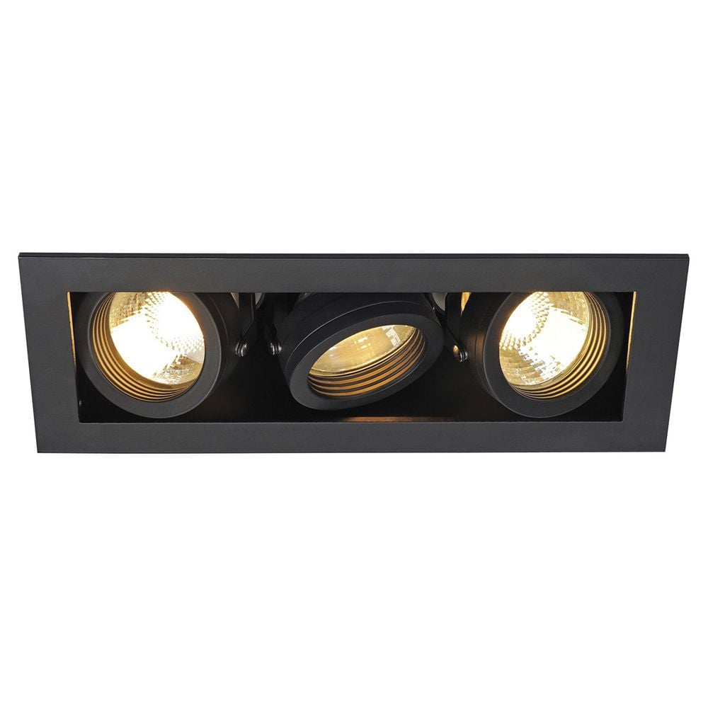 Schwarz Moderne Einbauleuchte Downlight Lampe 3x50w/gu10 Ip20 21x9x13 [cm]