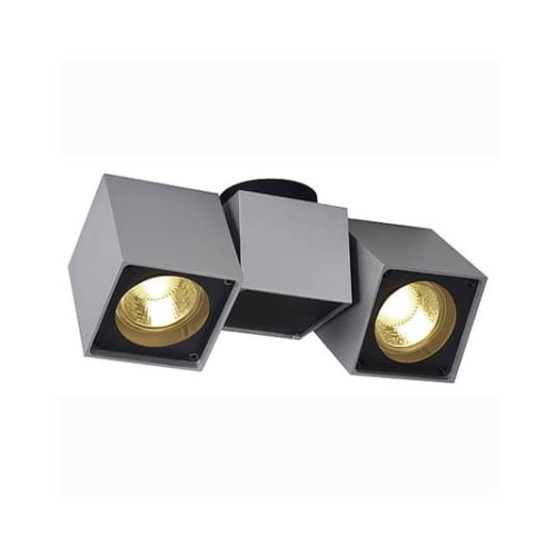 Schwarz Silber Grau Moderne Spot Strahler Reflektor 2x50w/gu10 Ip20