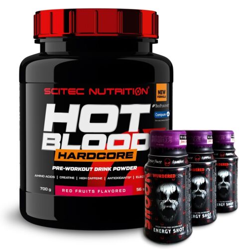 scitec nutrition hot blood hardcore - 700g - red fruits