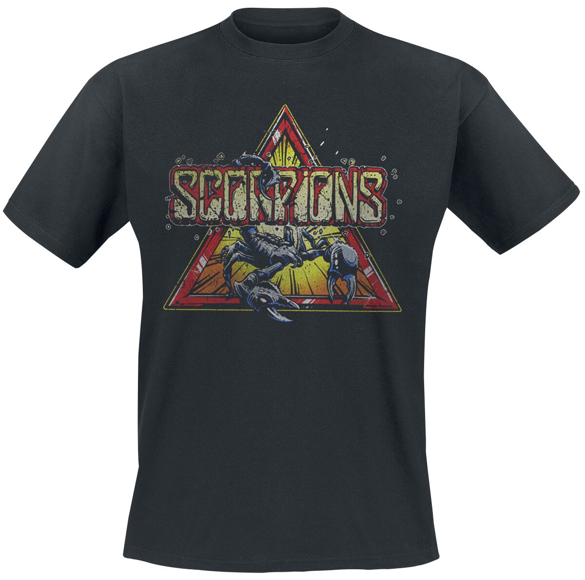 scorpions t-shirt - triangle scorpion - s bis 3xl - fÃ¼r mÃ¤nner - grÃ¶ÃŸe m - - lizenziertes merchandise! schwarz