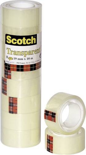 scotch 5501910 5501910 klebeband Â® 550 transparent (l x b) 10m x 19mm 8st.