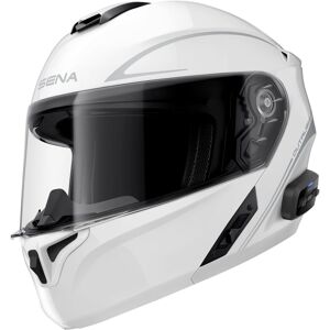 Sena Outrush R Smarter Motorradhelm Weiß Glänzend Bluetooth 5.0 Headset