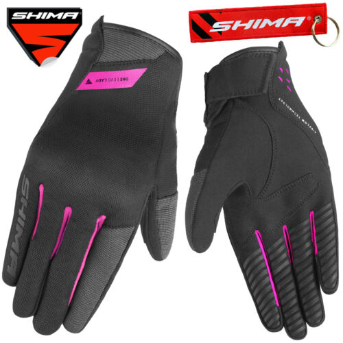 Shima One Evo Damen Motorrad Handschuhe - Schwarz Pink - M - Female