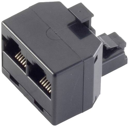 shiverpeaks western adapter [1x rj11-stecker 6p4c - 2x rj11-buchse 6p4c] schwarz
