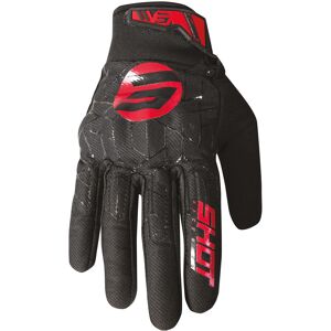 Shot Drift Spider Motocross Handschuhe - Schwarz Rot - L - Unisex