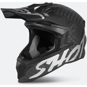 Shot Lite Solid Carbon Motocross Helm - Silber - S - Unisex