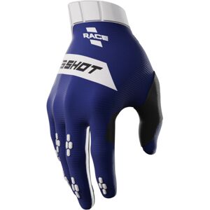 Shot Race Motocross Handschuhe - Weiss Blau - M L - Unisex