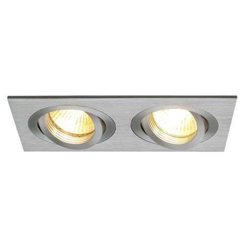 Silber Abgewisch Moderne Einbauleuchte Downlight Lampe 2x50w/gu10 Ip20