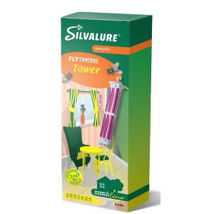 Silva Fliegenfalle Tower, Effektive Spezialleimfliegenfalle, Gift- Und Chemiefrei, 1 Packung = 2 Stück