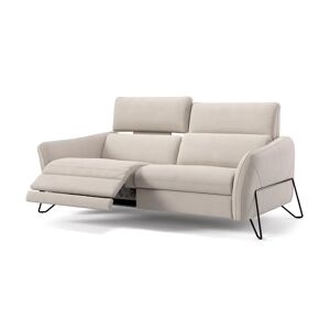 Sofanella Designer Stoff Sofa Linares Italienische Design Stoff Couch 194x100x103cm Beige