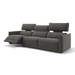 Sofanella Stoff 3-sitzer Gala Mega Couch 222x101x89cm Grau