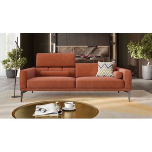 Sofanella Stoff 3-sitzer Salerno Relaxcouch Design Couch 197x97x72cm Orange